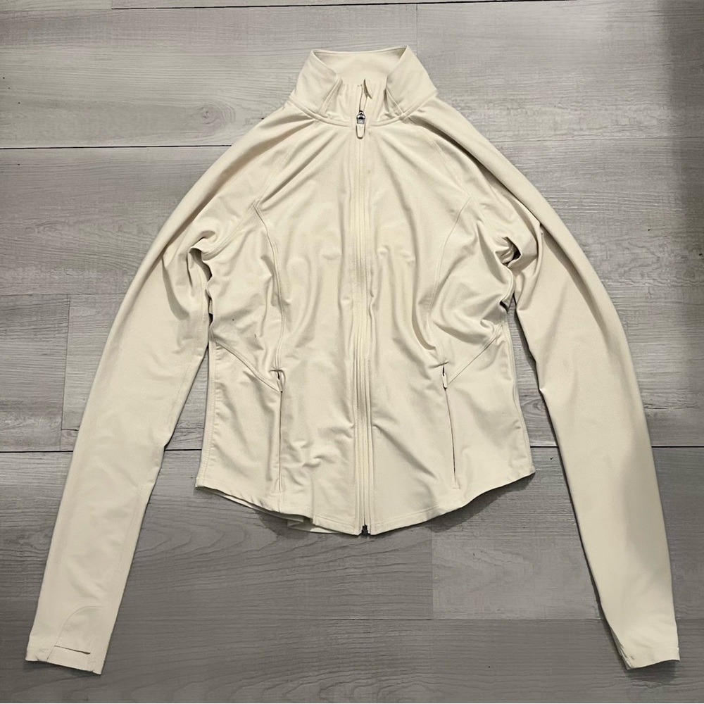 OLD NAVY ACTIVE Women's Cream Zip-Front Jacket